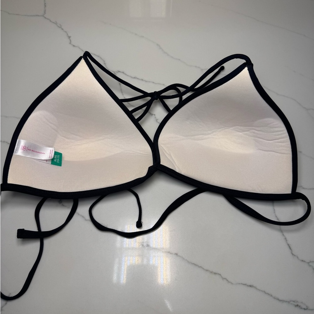 No Boundaries Blue and White Tie Dye Bikini Top - Picture 7 of 9